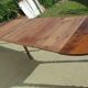 6-foot open panel in solid walnut, 5 extensions