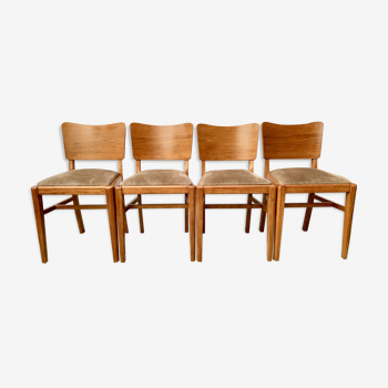 Set of four vintage dining chairs