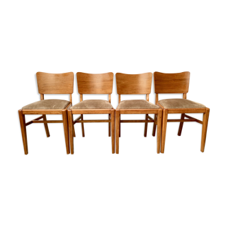 Set of four vintage dining chairs