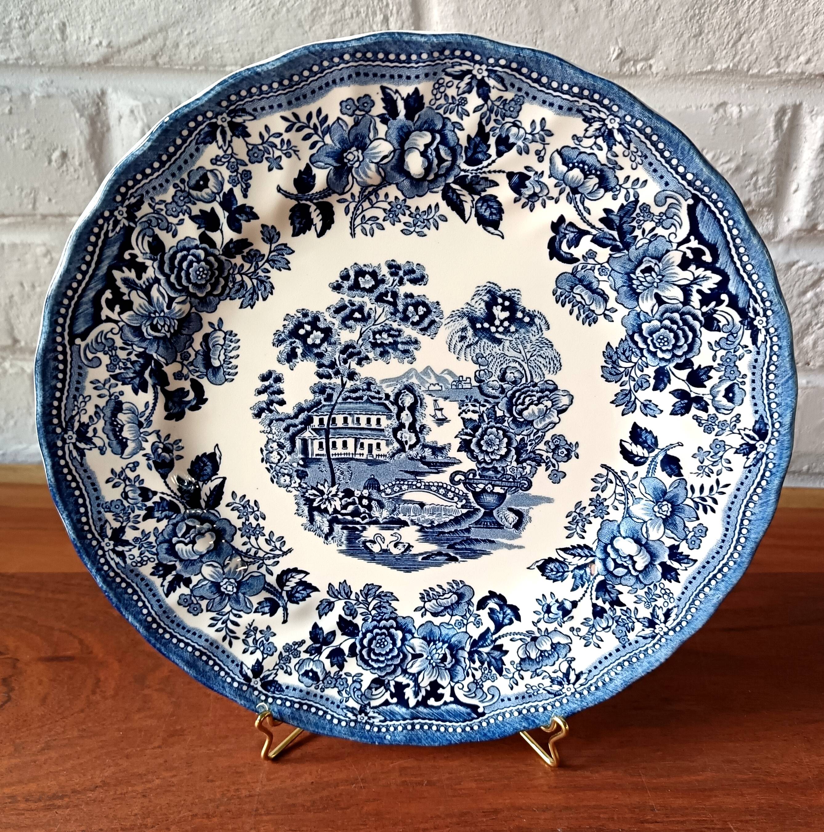 6 assiettes plates en céramique vintage, churchill royaume-uni