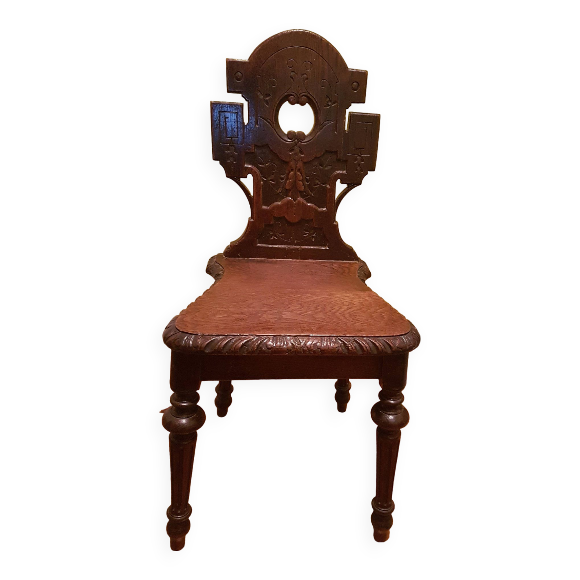 Black forest type exotic solid wood chair
