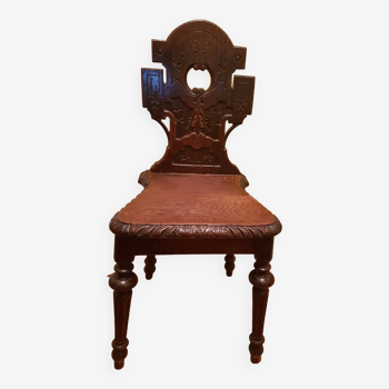 Black forest type exotic solid wood chair