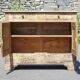 Old wooden sideboard, wooden furniture, brutalist storage furniture