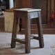 Vintage stool, solid oak stool, accent chair, decor