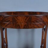 Mahogany burl catch-all table, Empire period – early 19th century