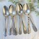 Ensemble de 8 cuillères à soupe vintage en métal argenté