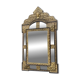 Brass and blackened wood mirror in Louis XVI style circa 1880.