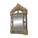 Brass and blackened wood mirror in Louis XVI style circa 1880.