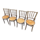 4 curved wooden bistro chairs