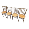 4 chaises bistrot en bois courbe