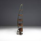 Bakery Display Rack with Iron Frame and Oak Shelves, France, 1920s