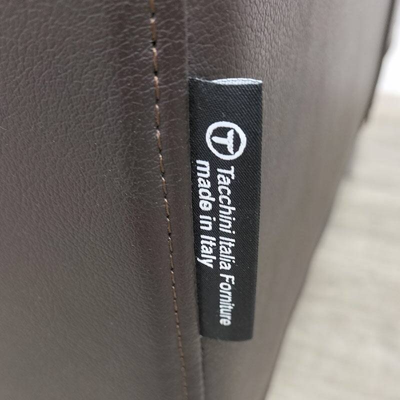 Tacchini brand brown leather armchair