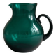 Large vintage emerald green blown glass pitcher/carafe, work