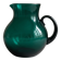 Large vintage emerald green blown glass pitcher/carafe, work