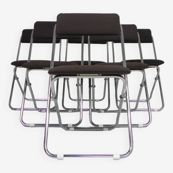Set of 6 Framar folding chairs, 1970s