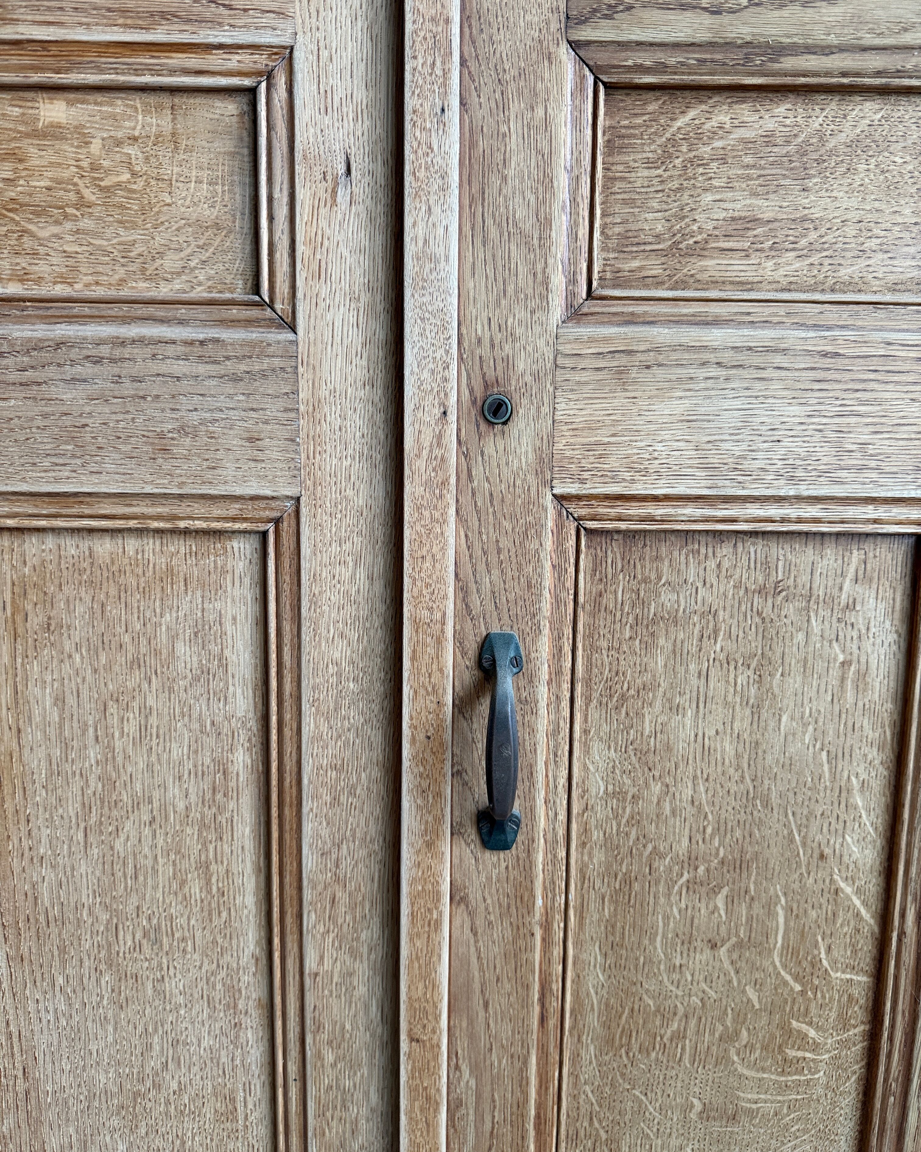 Pair of oak wardrobe doors