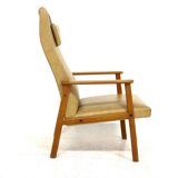 Scandinavian leatherette armchair, Sweden, 1960