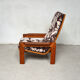 Pair of Danish teak armchairs and footrests, 1960