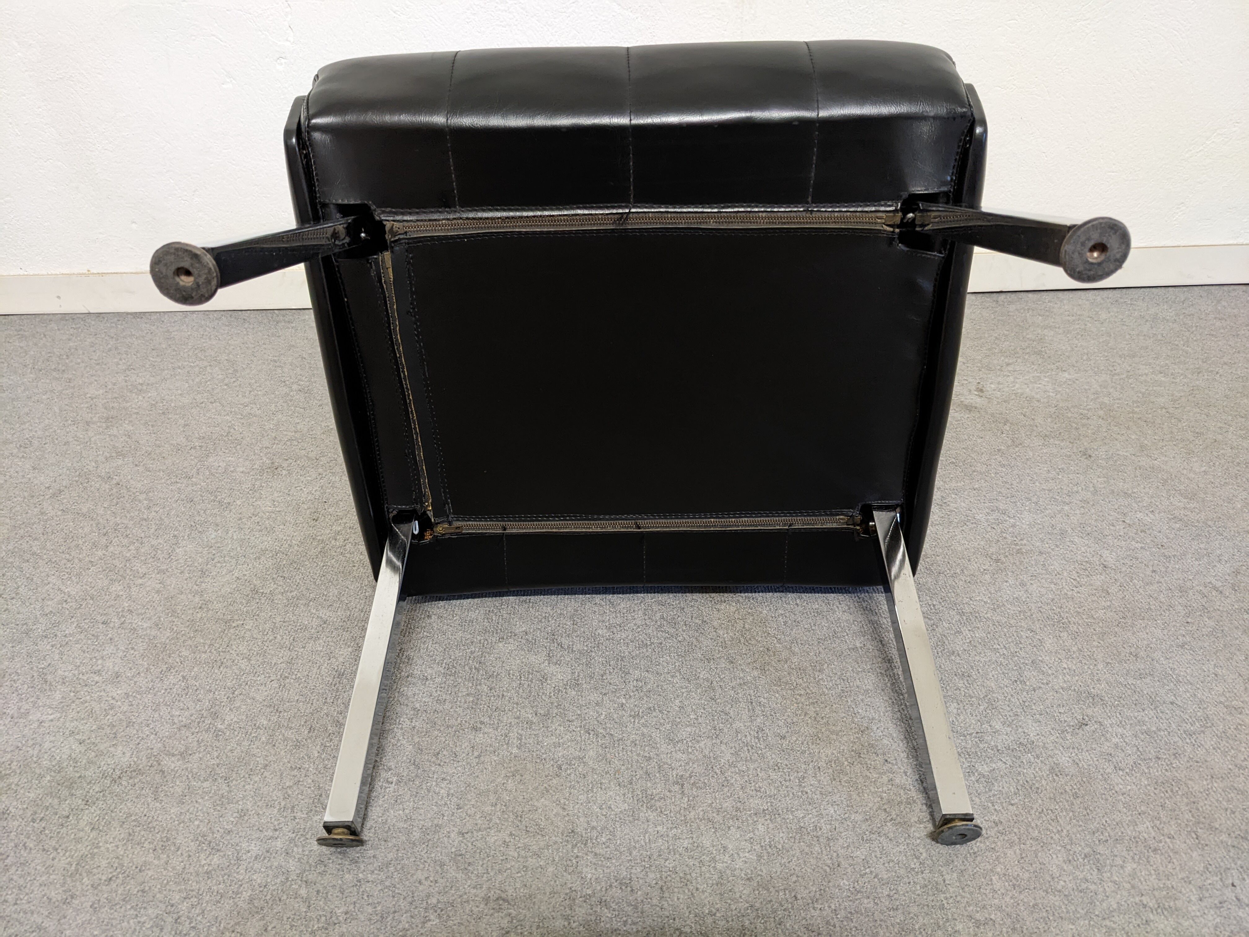 Leather Ottoman from the 50s/60s