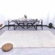 7x12 Soft Pastel Blue Handmade Vintage Rug, 206x357Cm