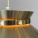 Brass colored aluminium pendant light by Carl Thore for Granhaga Metall. Sweden 1970s