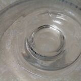 Biot cup in blown bubbled glass on foot