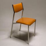 4 chrome tubular chairs, France-Italy circa 1970