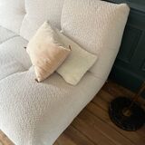 SIA white bouclette designer sofa