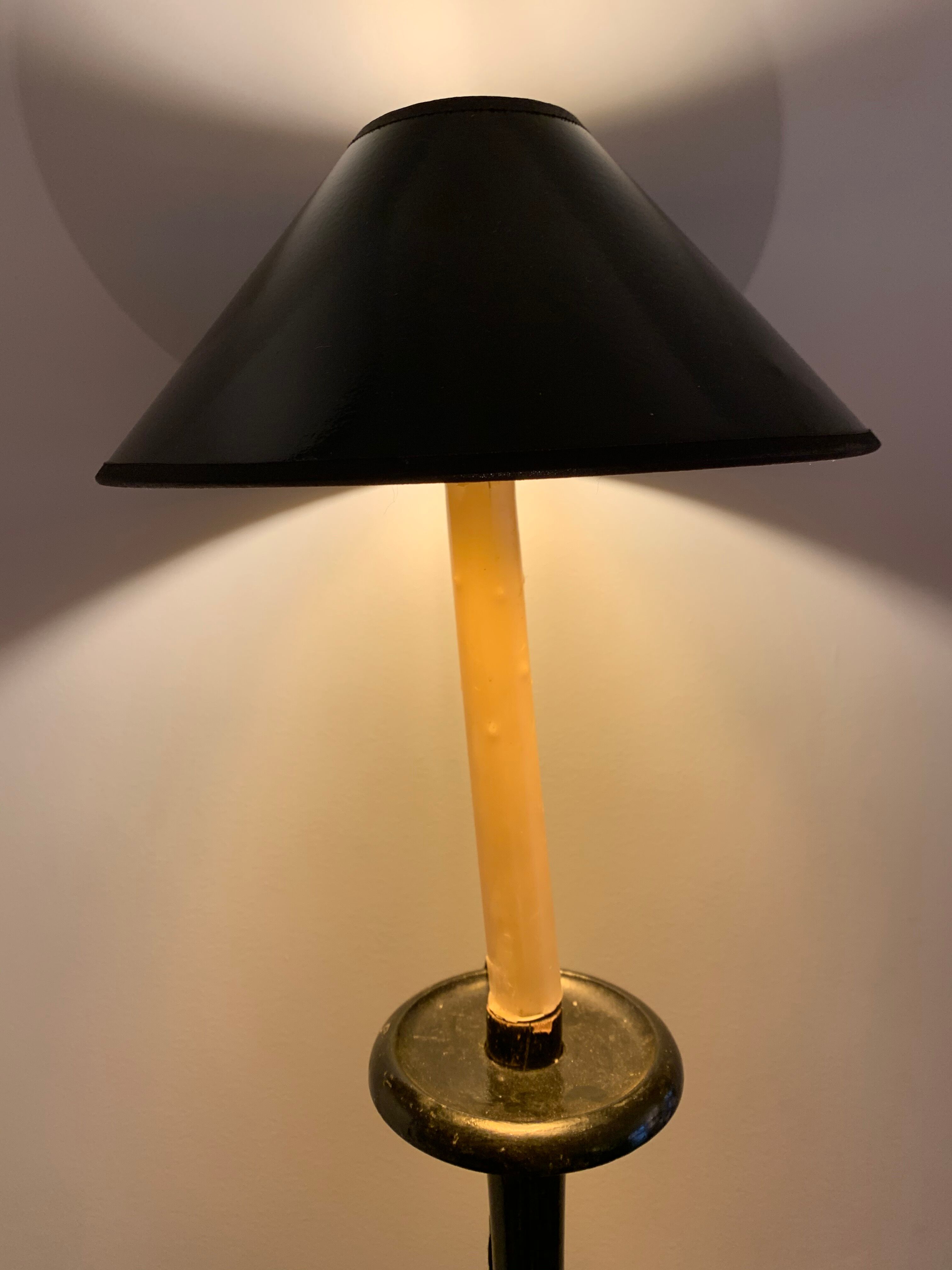 Pair of blackened wooden lampposts Napoleon III