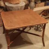 Old bamboo table 70 by 70