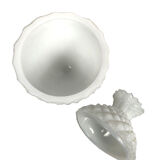 Boite en opaline blanche, forme ananas