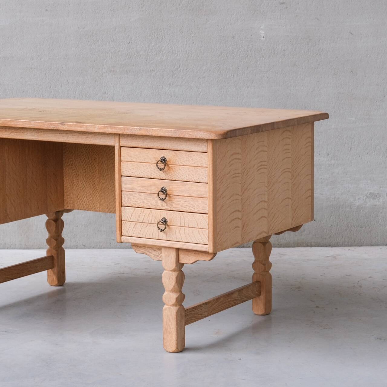 Danish Mid-Century Oak Desk attr. to Henning Kjaernulf