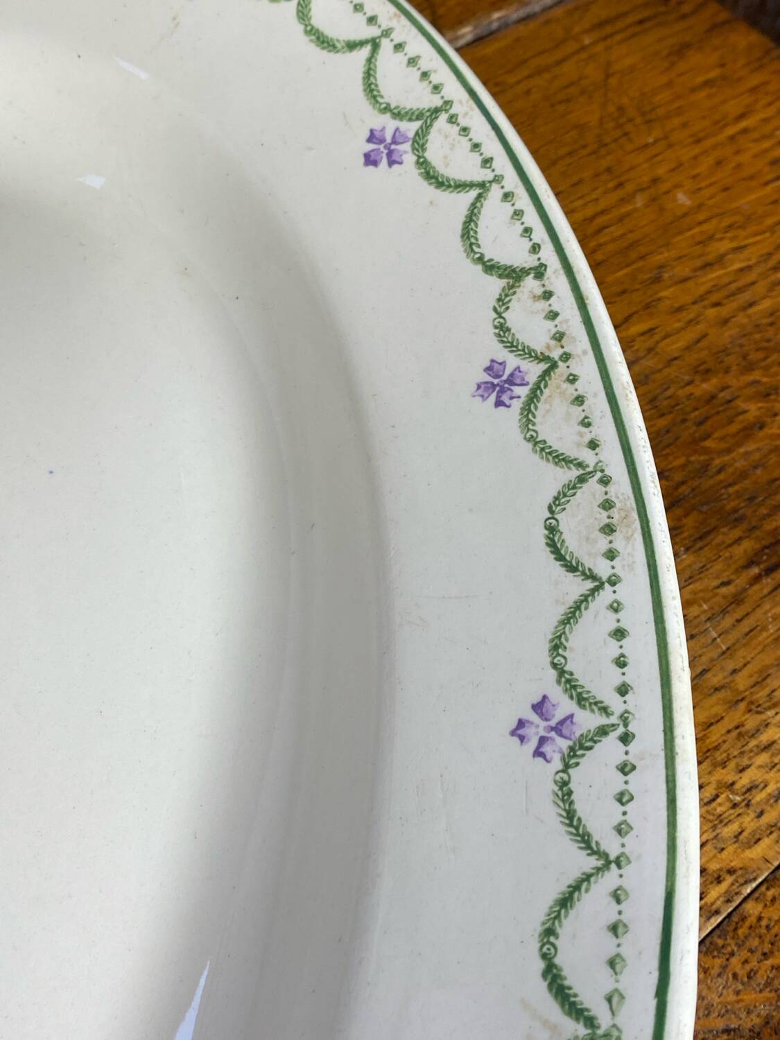 Service plates, ironstone, Violetta collection, Longwy