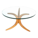 Alma möbel coffee table with boomerang legs and glass top