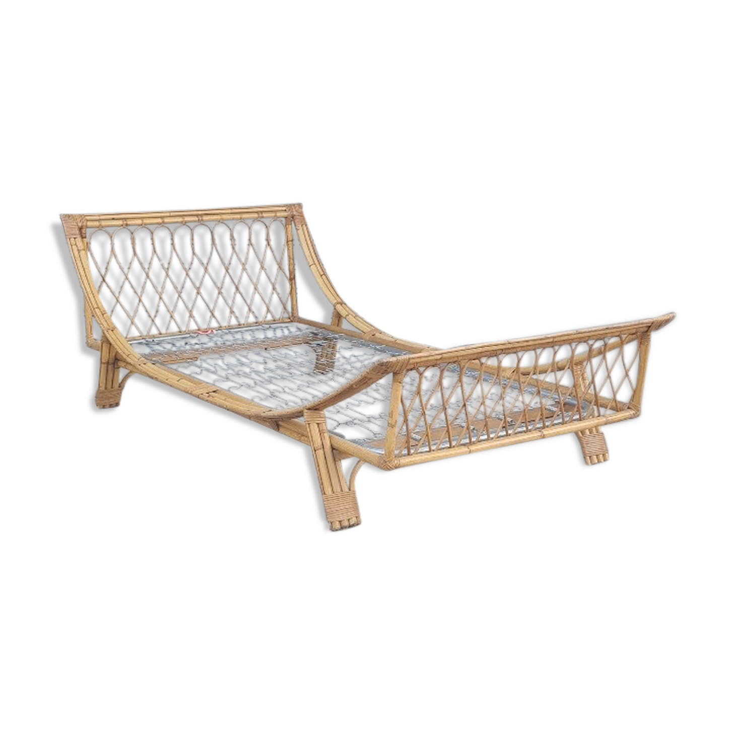 Ondaflex rattan bed 1960