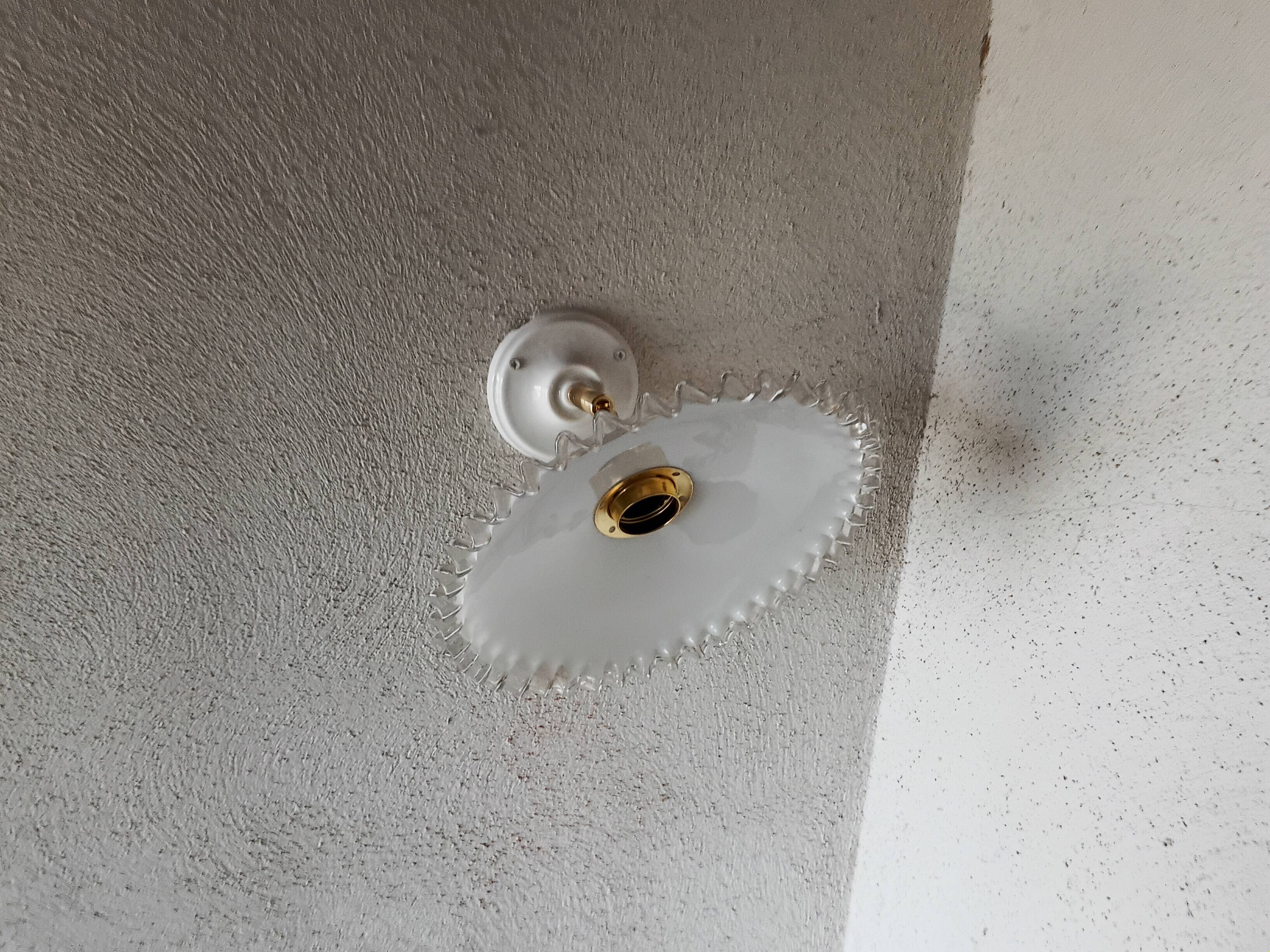 Vintage opaline lace wall light