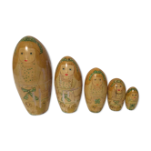 Poupées russes anciennes vintage jeune fille