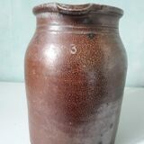 Old glazed stoneware pitcher