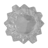 Vintage chiseled glass ashtray
