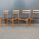 Set of 4 scandinavian chairs