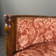 Méridienne Chaise longue de style Louis XVI, riche tissu à décor floral, XXe Siècle