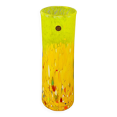 1970s Luxury Yellow Handrafted Vase in Murano Glass by Maestro del Vetro. M