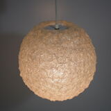 Spherical resin fiber suspension