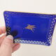 Empty pocket cup Pegasus in blue and gold crystal - advertising Mobil