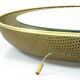 Vintage gold mirror by Mathieu Mategot for Artimeta from the 1950s with light.