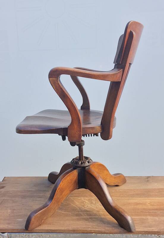 American oak office armchair
