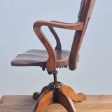 American oak office armchair