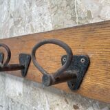 Long antique wall coat rack 186cm