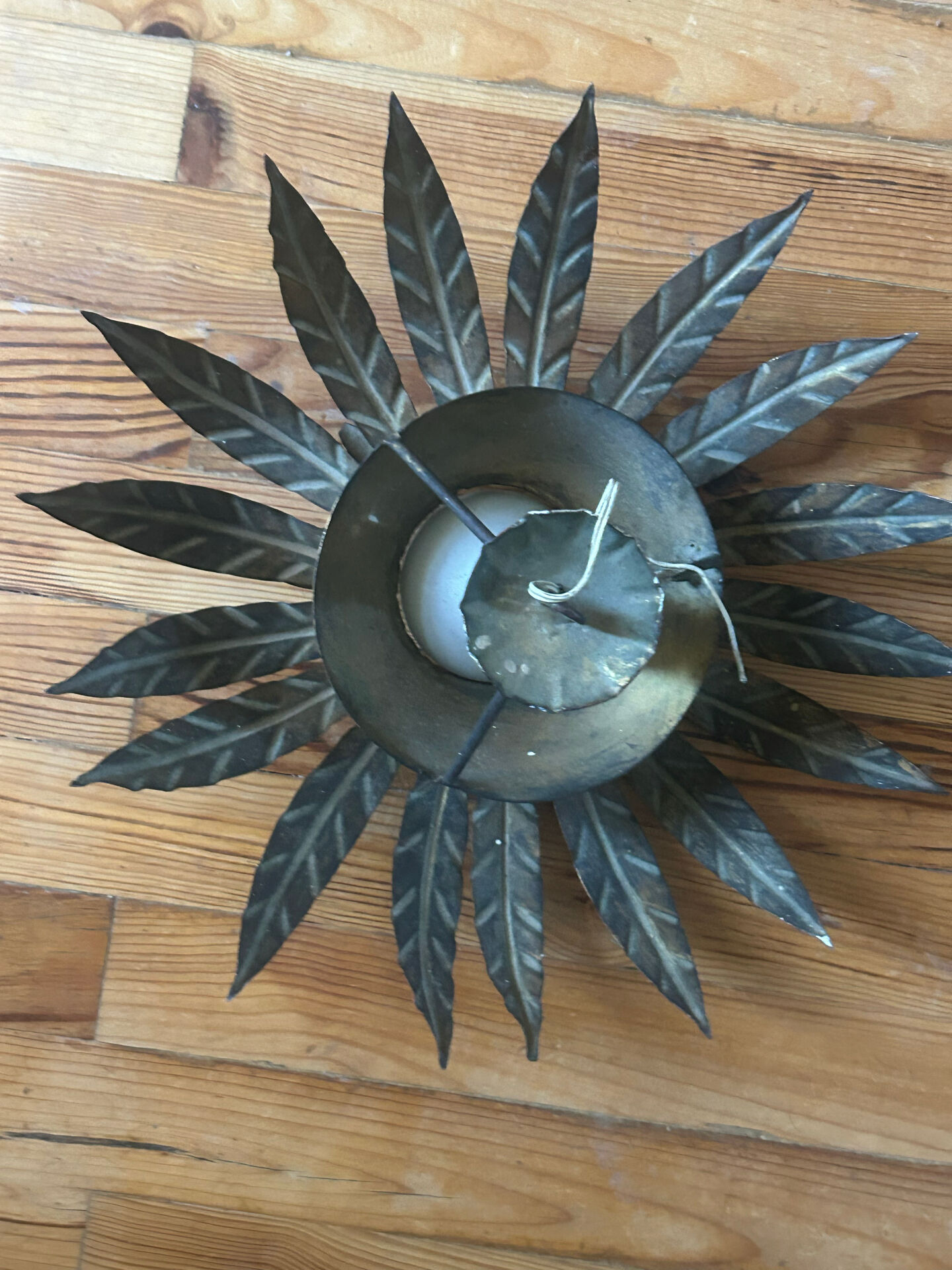 70s sun ceiling light