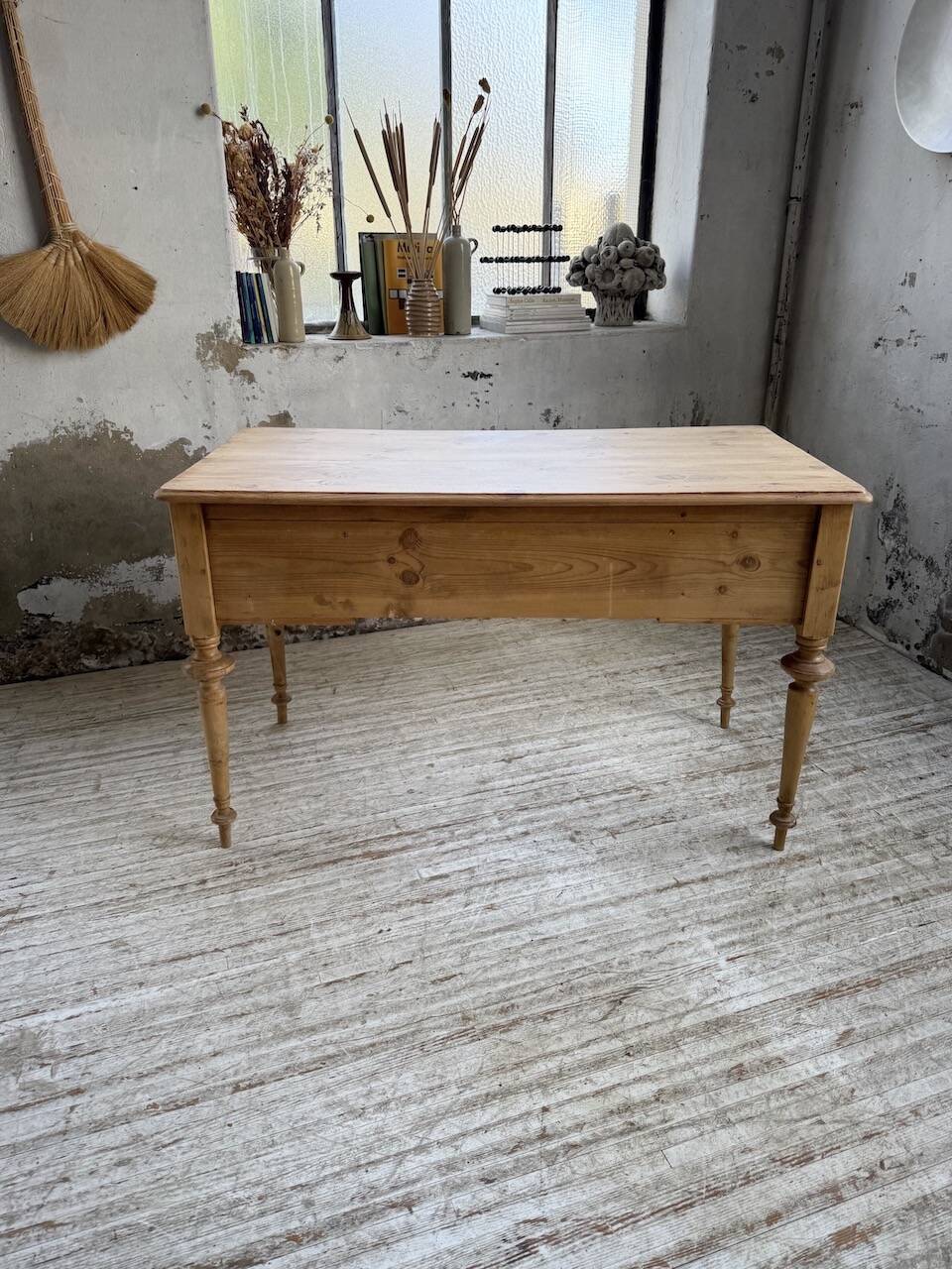 Blonde walnut desk and pine top 1900